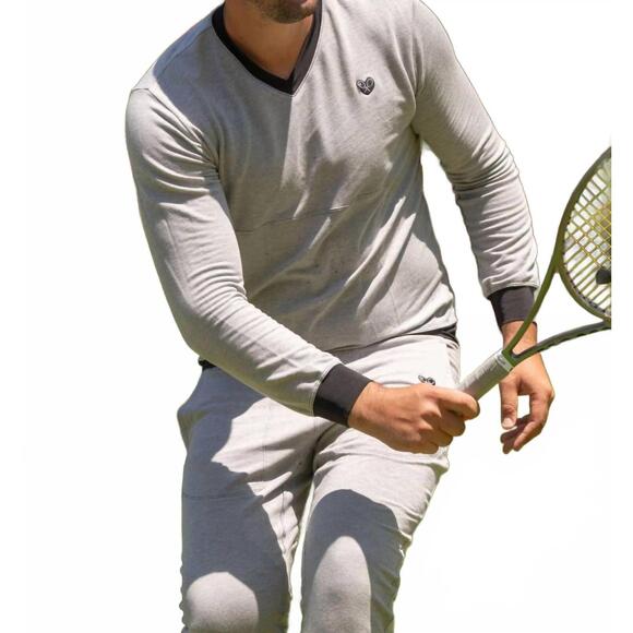 LOVE LOVE TENNIS Other - NEW LOVE LOVE TENNIS french terry long sleeve tee in grey